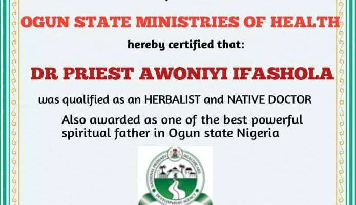 The best powerful spiritual herbalist in Nigeria